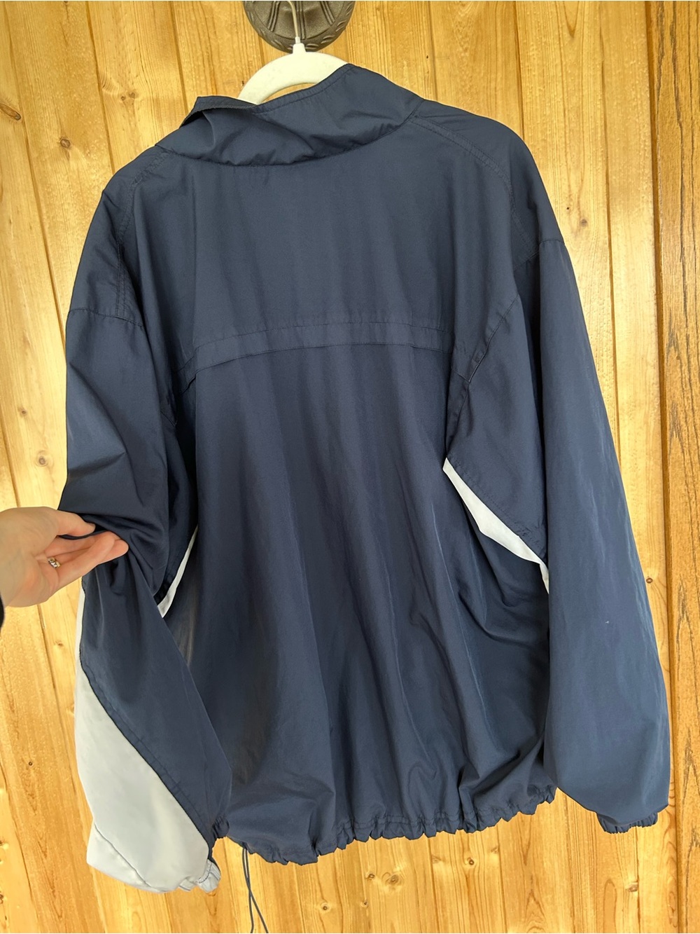 Vintage Reebok Men's Navy Blue Windbreaker Jacket Size Large - Picture 10 of 10